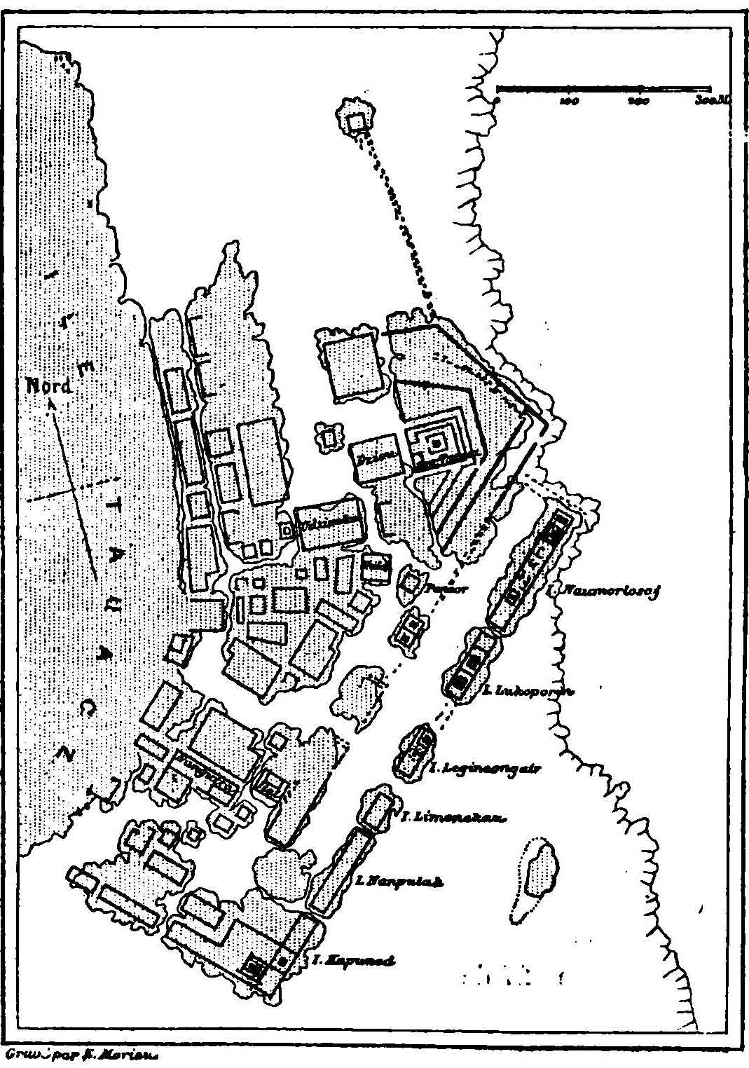 Plan des ruines de Nan Madol